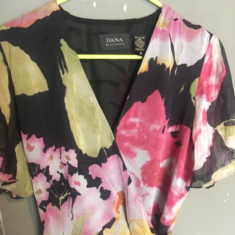Designer Silk Wrap Top
